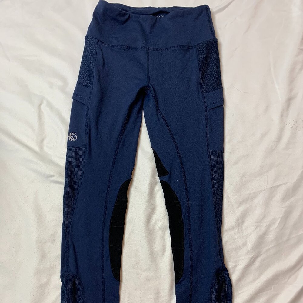 horseware ireland -  navy knee patch riding tights